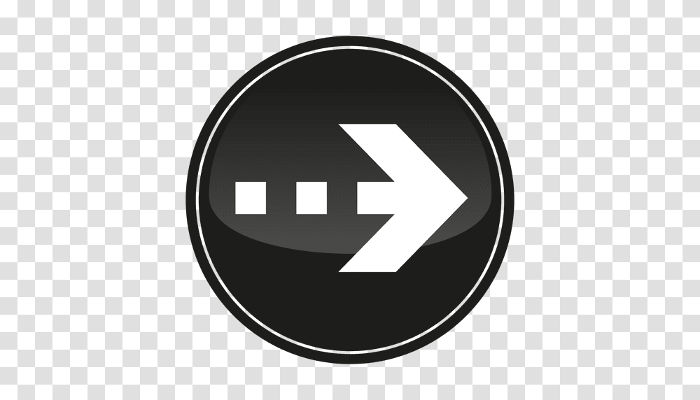 Black Circle Arrow Button, Sign, Rug Transparent Png