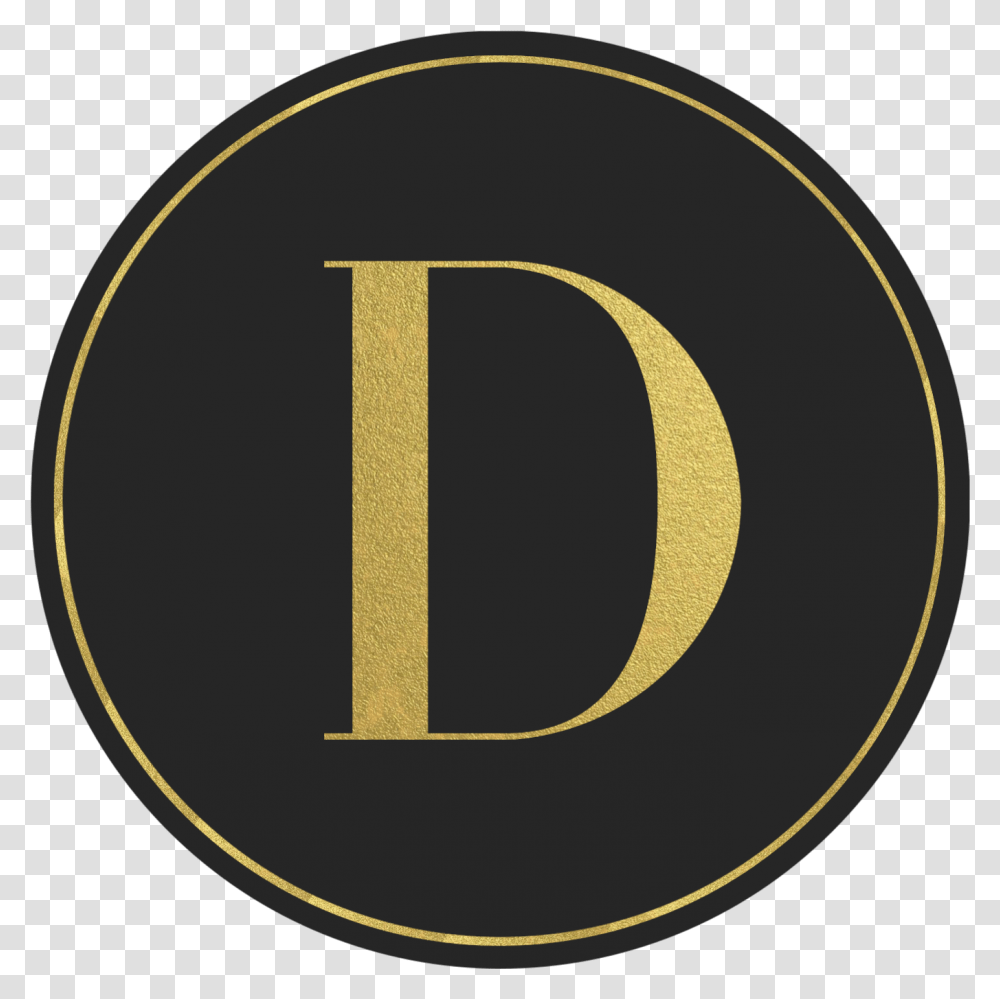 Black Circle Banner With Gold Letter D Circle, Alphabet, Moon, Outer Space Transparent Png