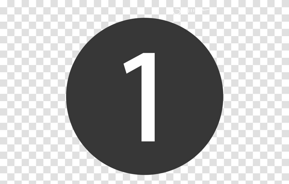 Black Circle With, Number, Moon Transparent Png