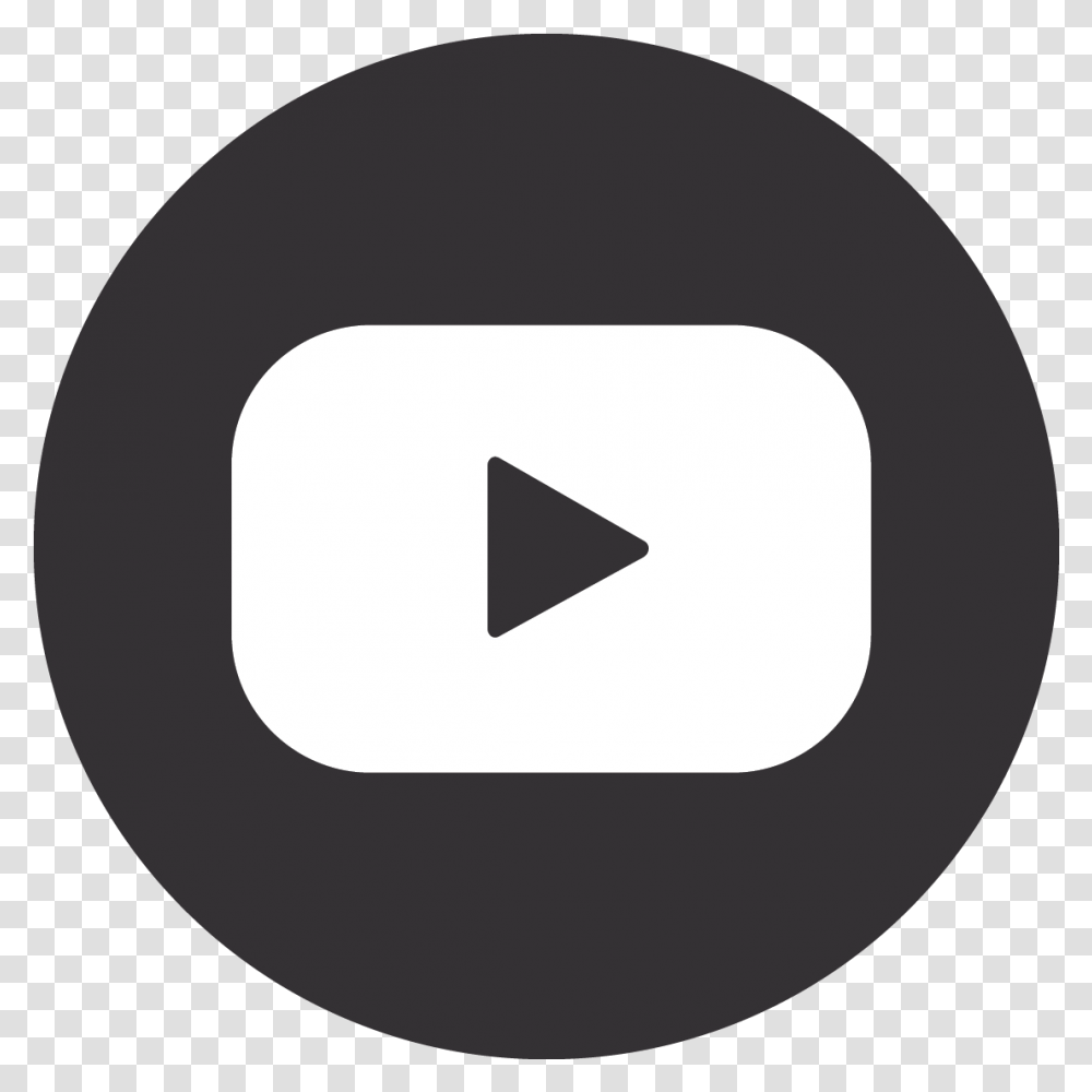 Black Circle Youtube Icon Youtube Circle Logo Background Icon Youtube, Symbol, Moon, Night, Astronomy Transparent Png