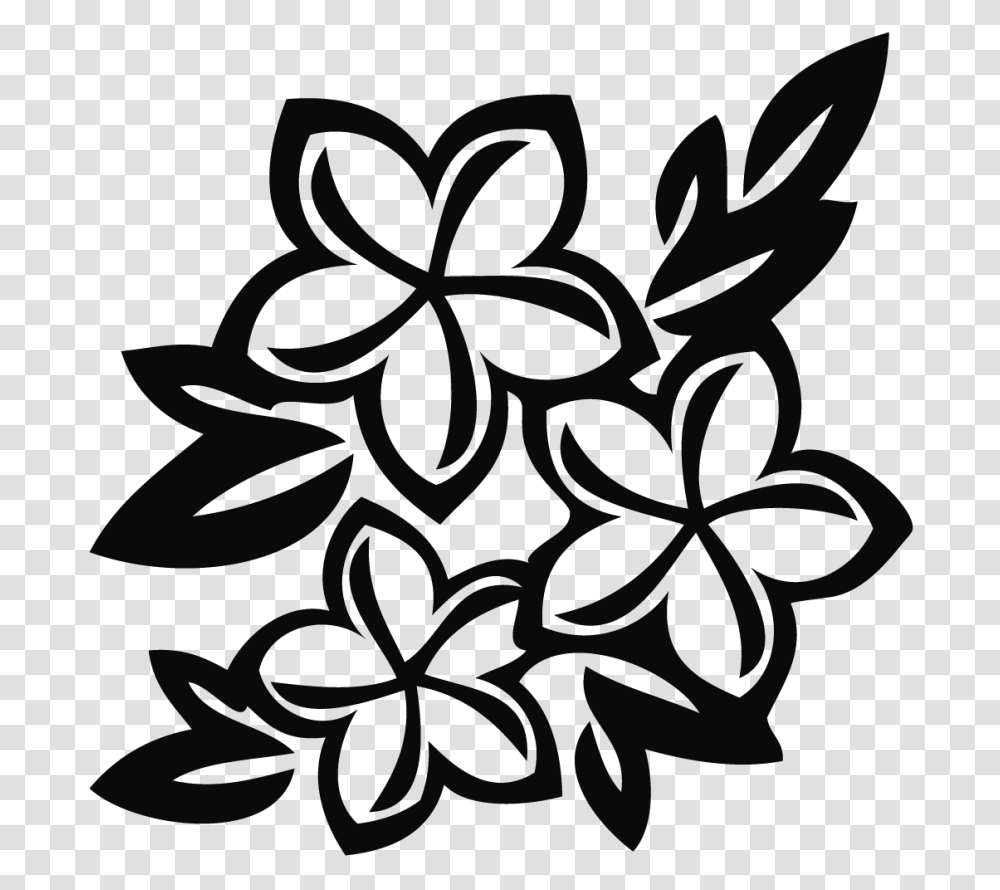 Black Clipart Flower Free White, Floral Design, Pattern, Stencil Transparent Png