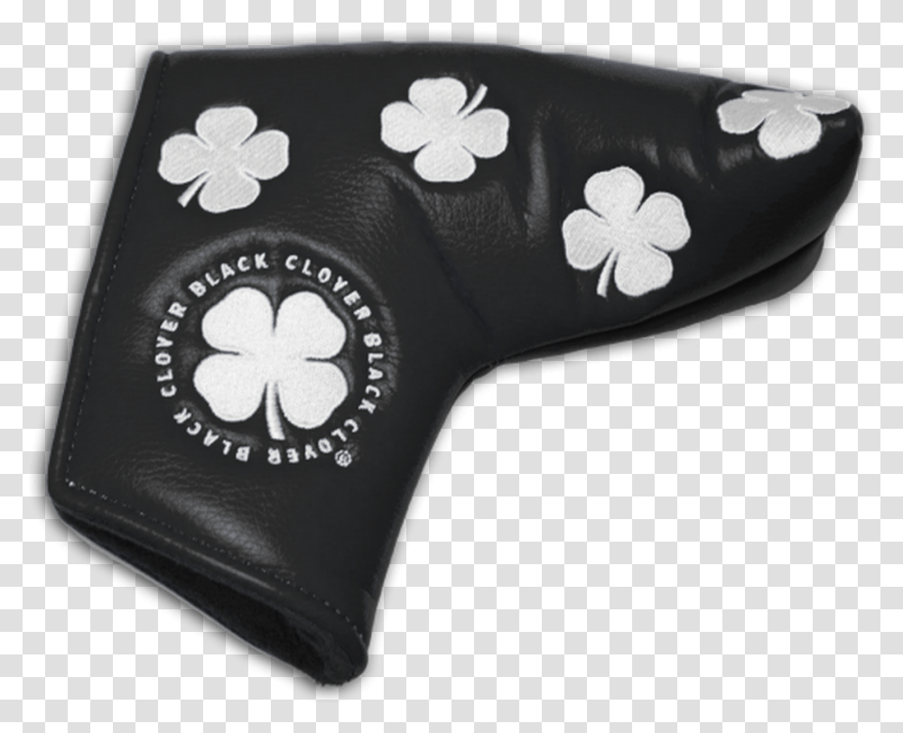 Black Clover All Over Clover Putter Cover Coin Purse, Cushion, Wallet, Footwear Transparent Png