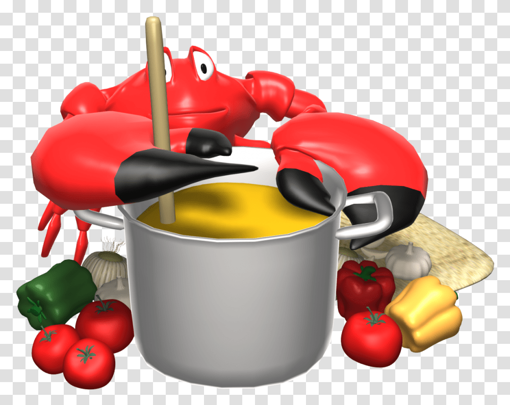 Black Cooking Pan Bite Me Crab Soup Clipart, Pot, Food, Plant, Toy Transparent Png