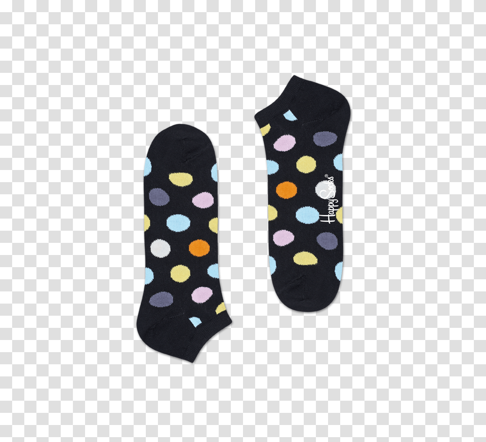 Black Cotton Low Socks Big Dot Pattern Happy Socks, First Aid, Bandage, Texture, Rug Transparent Png