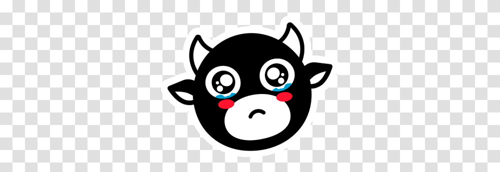 Black Cow Sticker Black Cow Red Cheeks Discover & Share Gifs Dot, Stencil, Mammal, Animal, Graphics Transparent Png