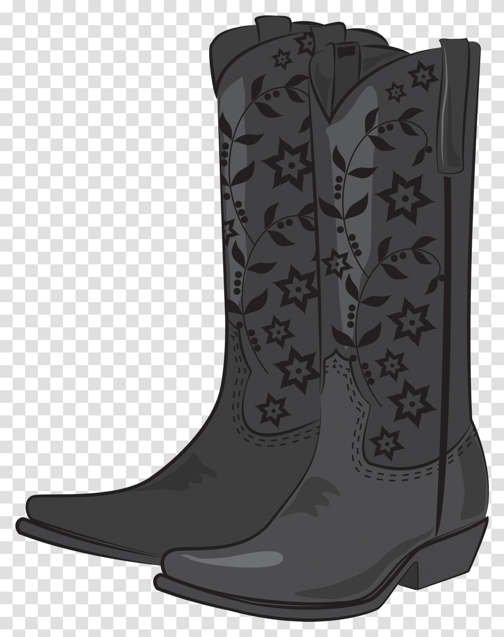 Black Cowboy Boots Clipart Black Cowboy Boots Clipart, Apparel, Footwear Transparent Png