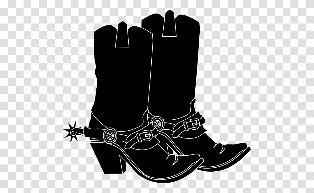Black Cowboy Boots Clipart, Apparel, Footwear Transparent Png