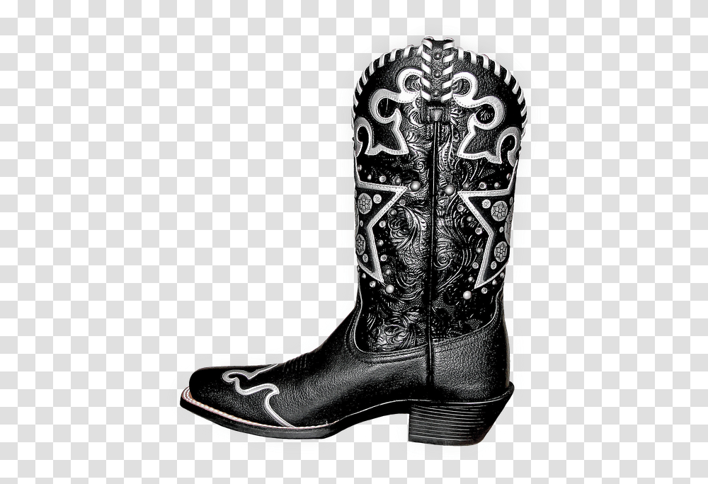 Black Cowboy Boots, Apparel, Footwear, Riding Boot Transparent Png