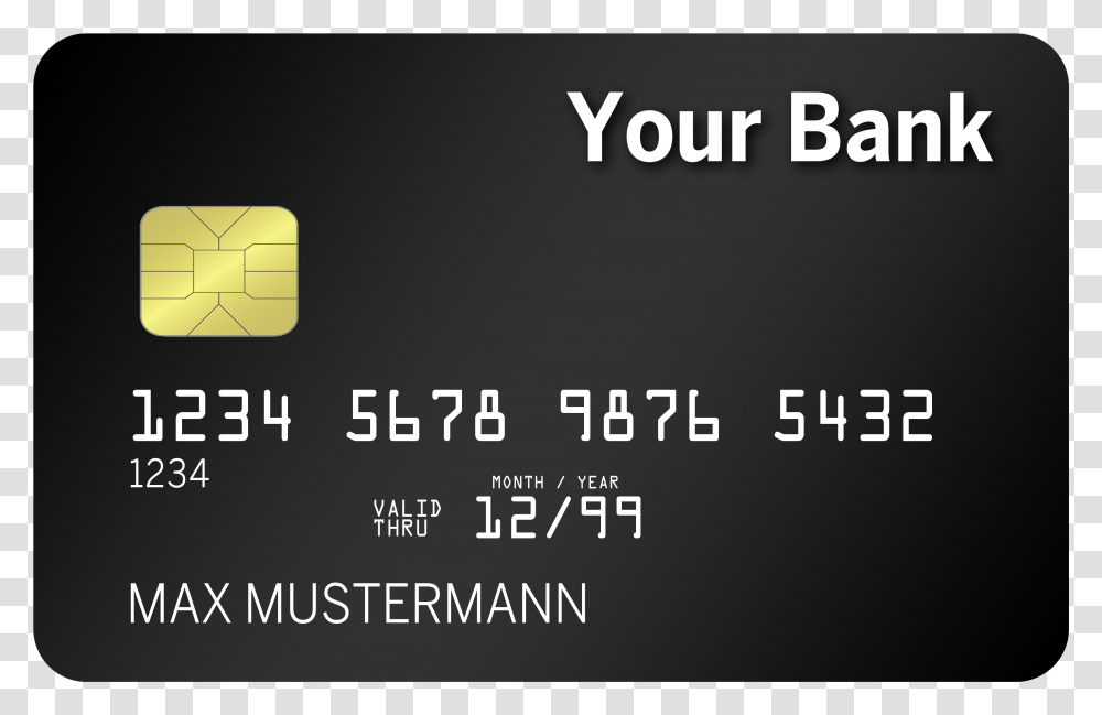 Black Credit Card Image Bank Card Chip, Business Card, Paper Transparent Png