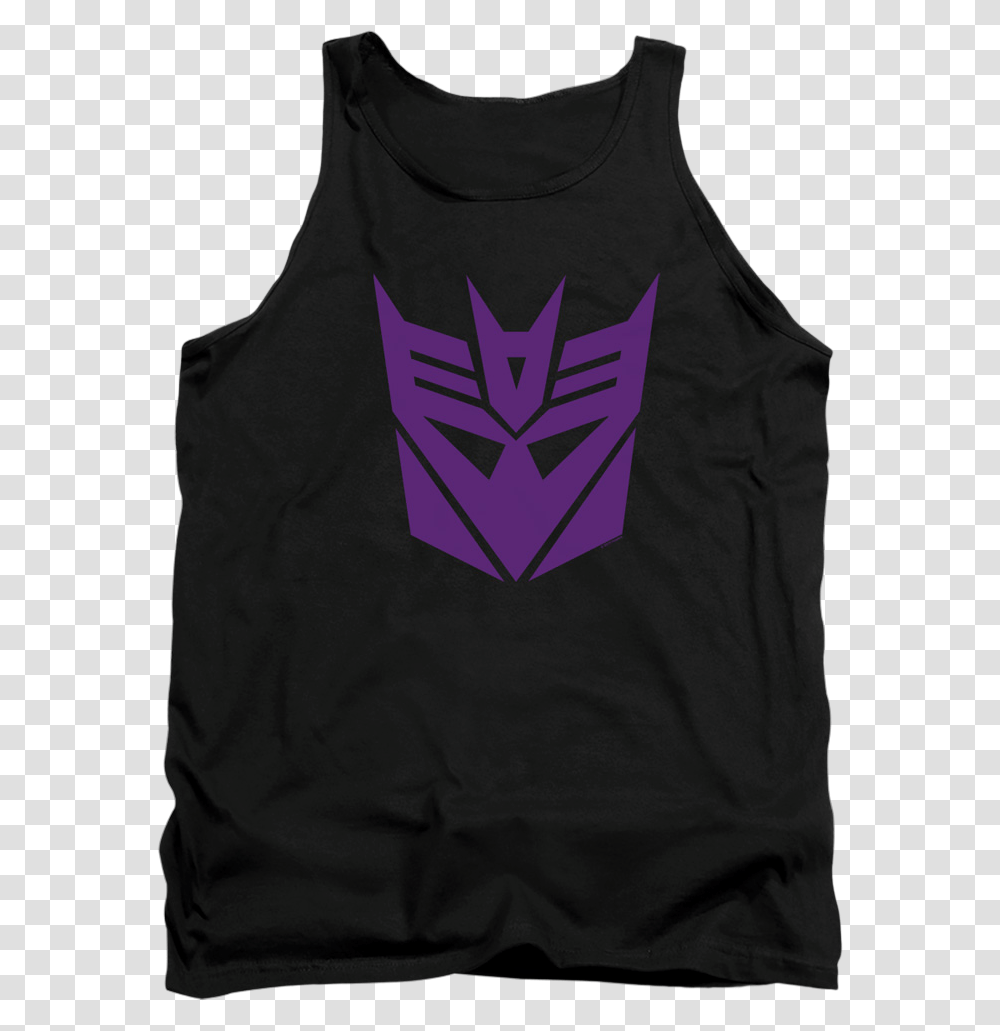 Black Decepticon Logo Transformers Tank Top Shout At The Devil Vest, Apparel, Sleeve, Long Sleeve Transparent Png