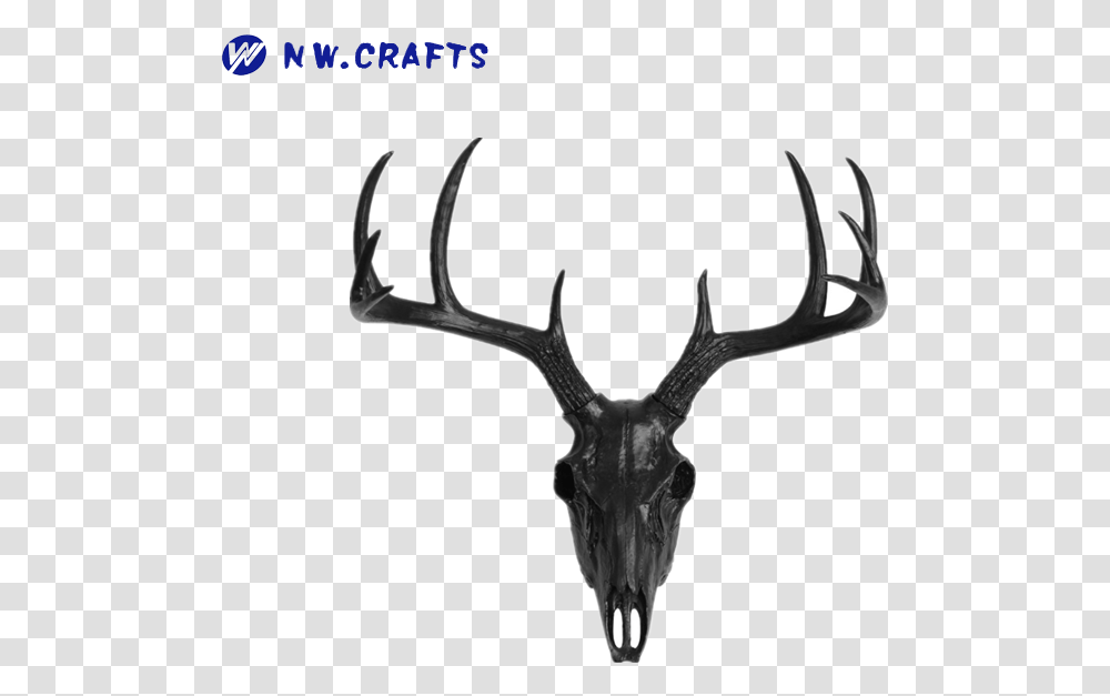 Black Deer Head Wall Decor Mount Suitable As Gifts Deer Skull, Antler, Scissors, Blade, Weapon Transparent Png