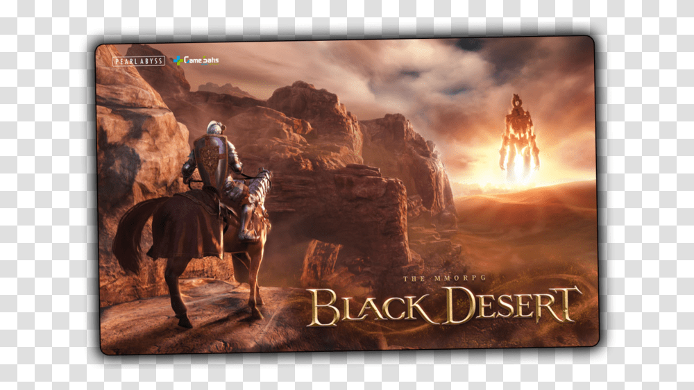 Black Desert Online Mousepad Black Desert Mouse Pad, Horse, Mammal, Animal, Person Transparent Png