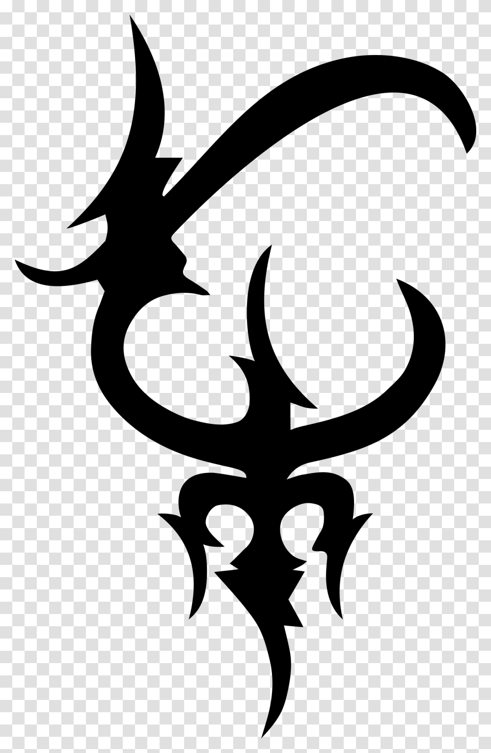Black Devil Horns Clip Art Emblem, Logo, Trademark Transparent Png