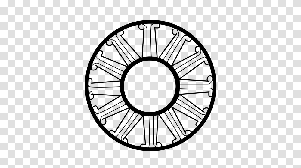 Black Dharma Wheel, Gray, World Of Warcraft Transparent Png