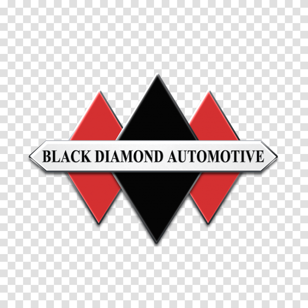 Black Diamond Automotive Full Service & Car Triangle, Logo, Symbol, Trademark, Arrow Transparent Png