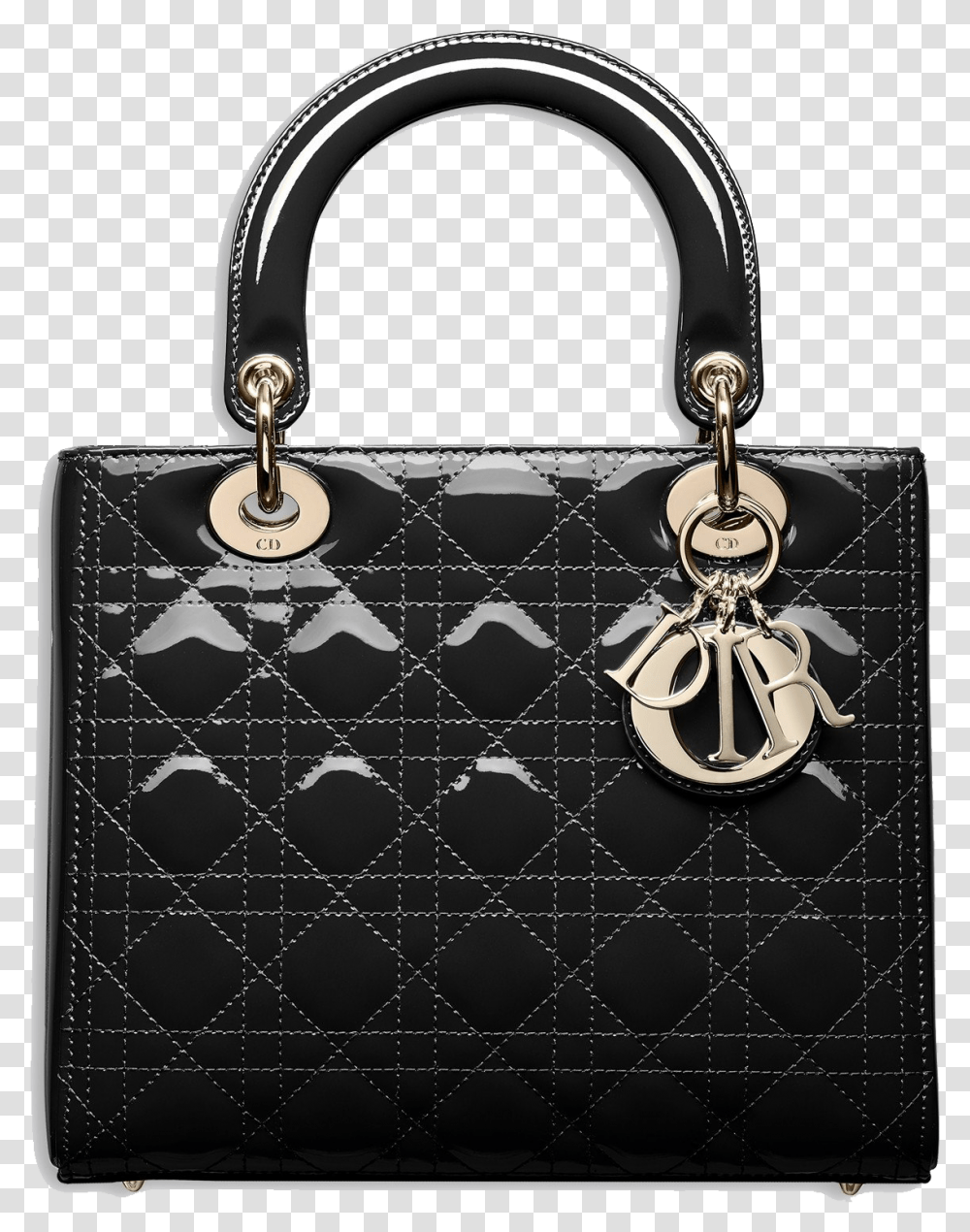 Black Dior Bag Image Background Lady Dior Black Patent, Handbag, Accessories, Accessory, Purse Transparent Png