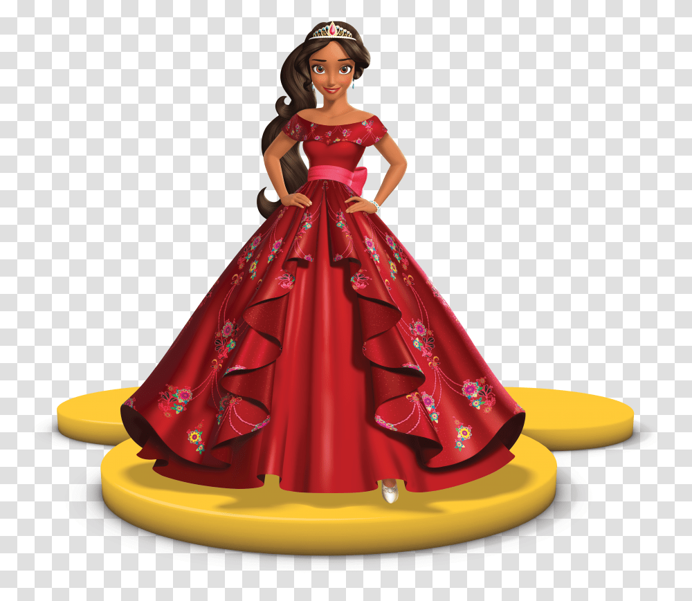 Black Disney Princess In Red Dress Transparent Png