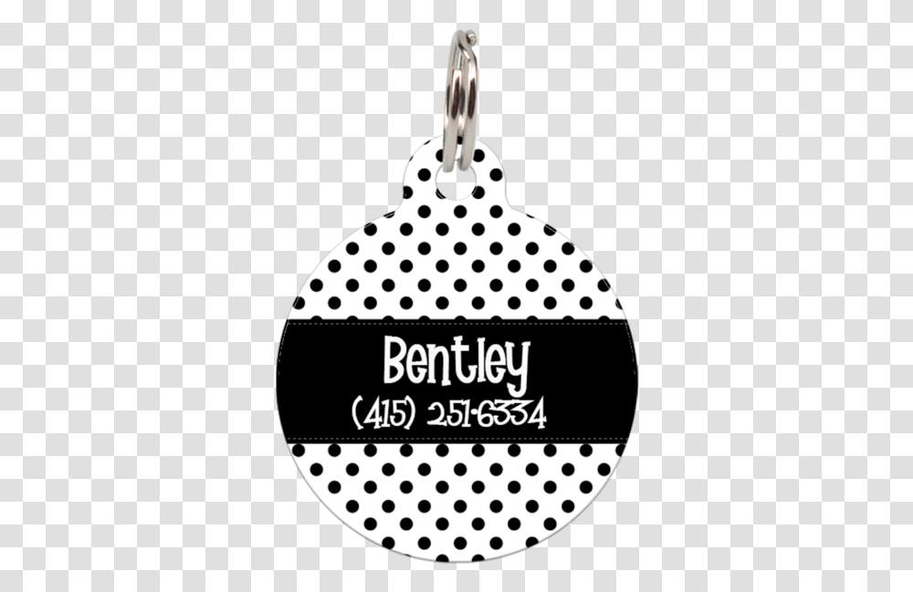 Black Dots Pattern Personalized Dog Id Tag For Pets Pop Art Design Email, Texture, Polka Dot, Label Transparent Png