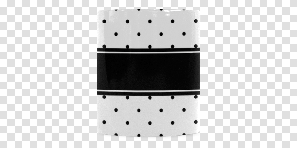 Black Dots White Ribbon Your Name White Mug Polka Dot, Texture, Label, Laptop, Pc Transparent Png