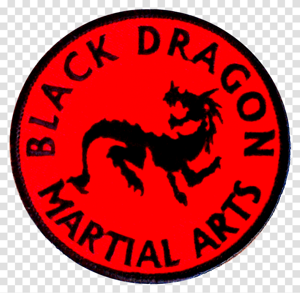 Black Dragon Logo Black Dragon Martial Arts, Label, Text, Symbol, Trademark Transparent Png