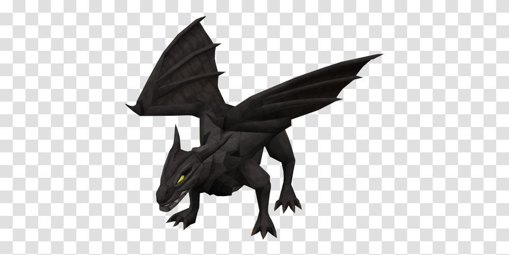 Black Dragon The Runescape Wiki Rs3 Black Dragon, Statue, Sculpture, Art, Bird Transparent Png