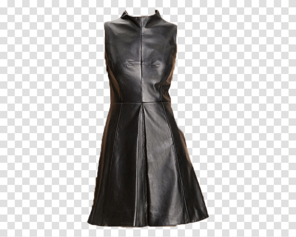 Black Dress Black Leather Dress, Apparel, Female, Person Transparent Png