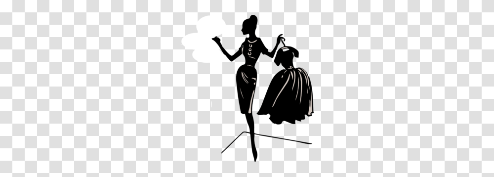 Black Dress Clipart Hanger Clipart, Silhouette, Stencil, Poster, Advertisement Transparent Png
