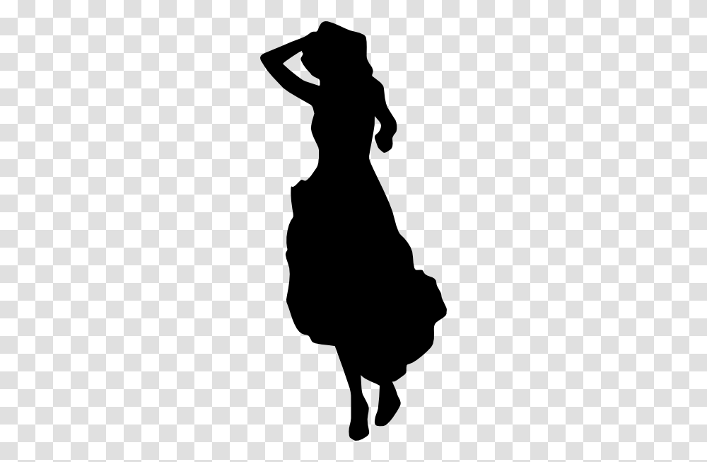 Black Dress Clipart Woman Dress, Silhouette, Person, Human, Stencil Transparent Png