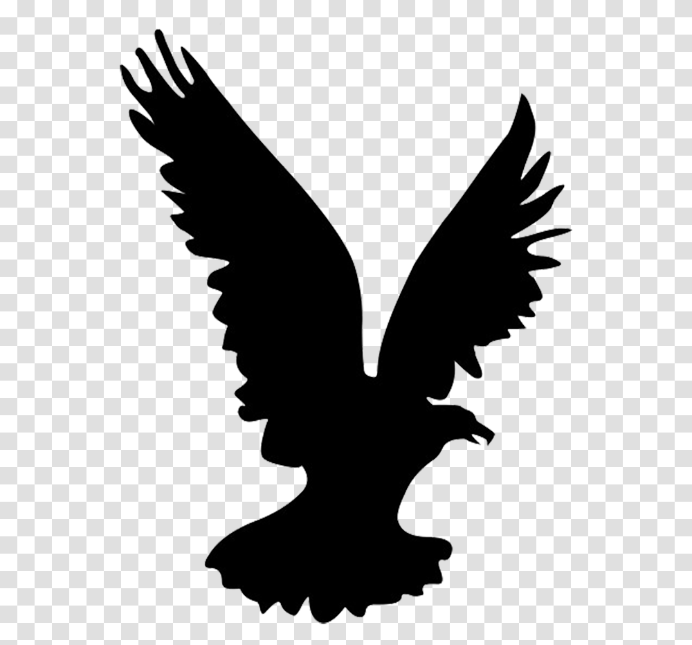 Black Eagle Clipart Flight Silhouette Eagle Silhouette, Bird, Animal, Flying, Back Transparent Png