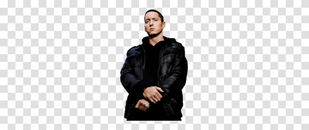 Black Eminem In Jacket, Apparel, Coat, Leather Jacket Transparent Png