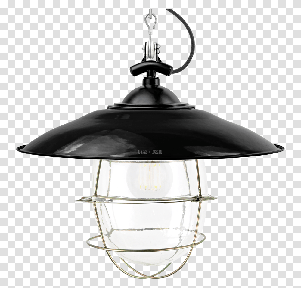 Black Enamel Shaded Bell Jar Light Brass Cage Ceiling Fixture, Lamp, Light Fixture, Lampshade, Ceiling Light Transparent Png