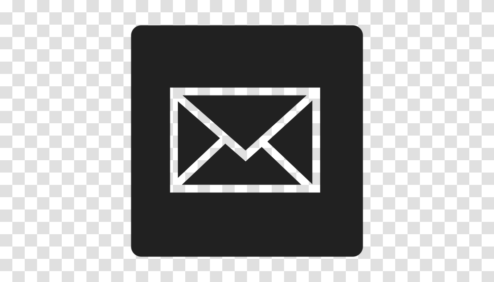 Black Envelope Square Icon, Mail, Bow, Greeting Card Transparent Png