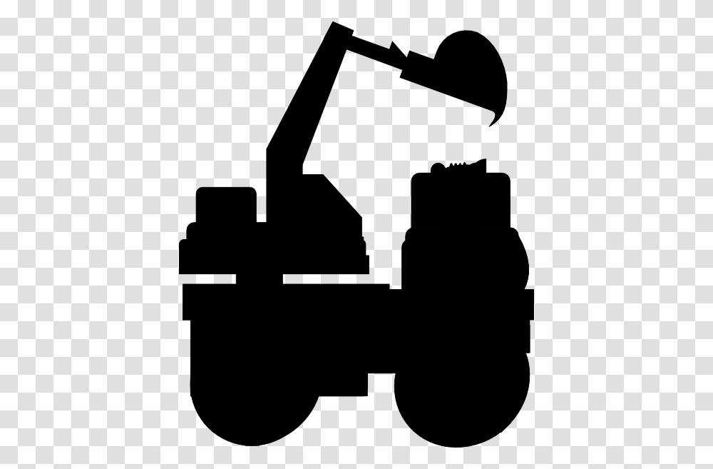 Black Excavator Clip Art, Stencil, Telescope Transparent Png