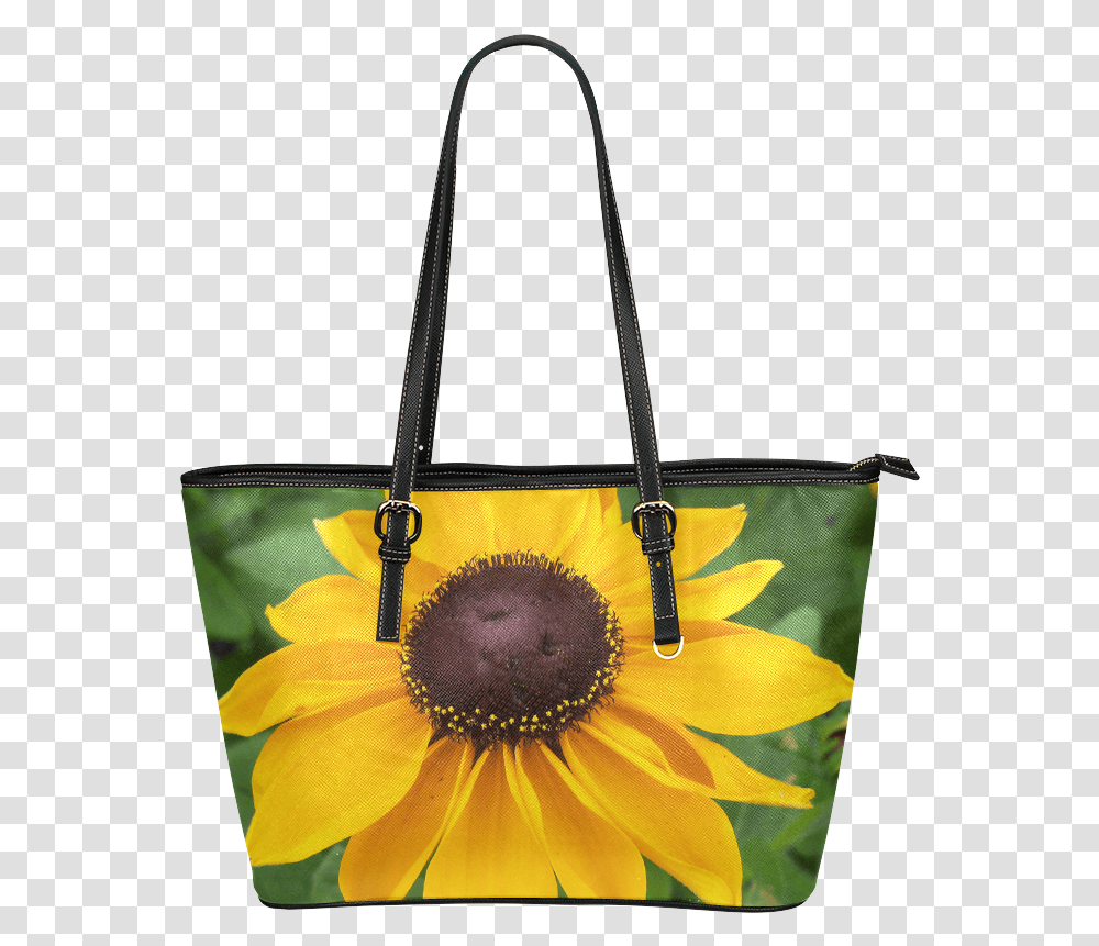 Black Eyed Susan Beauty Leather Tote Baglarge Handbag, Accessories, Accessory, Purse Transparent Png