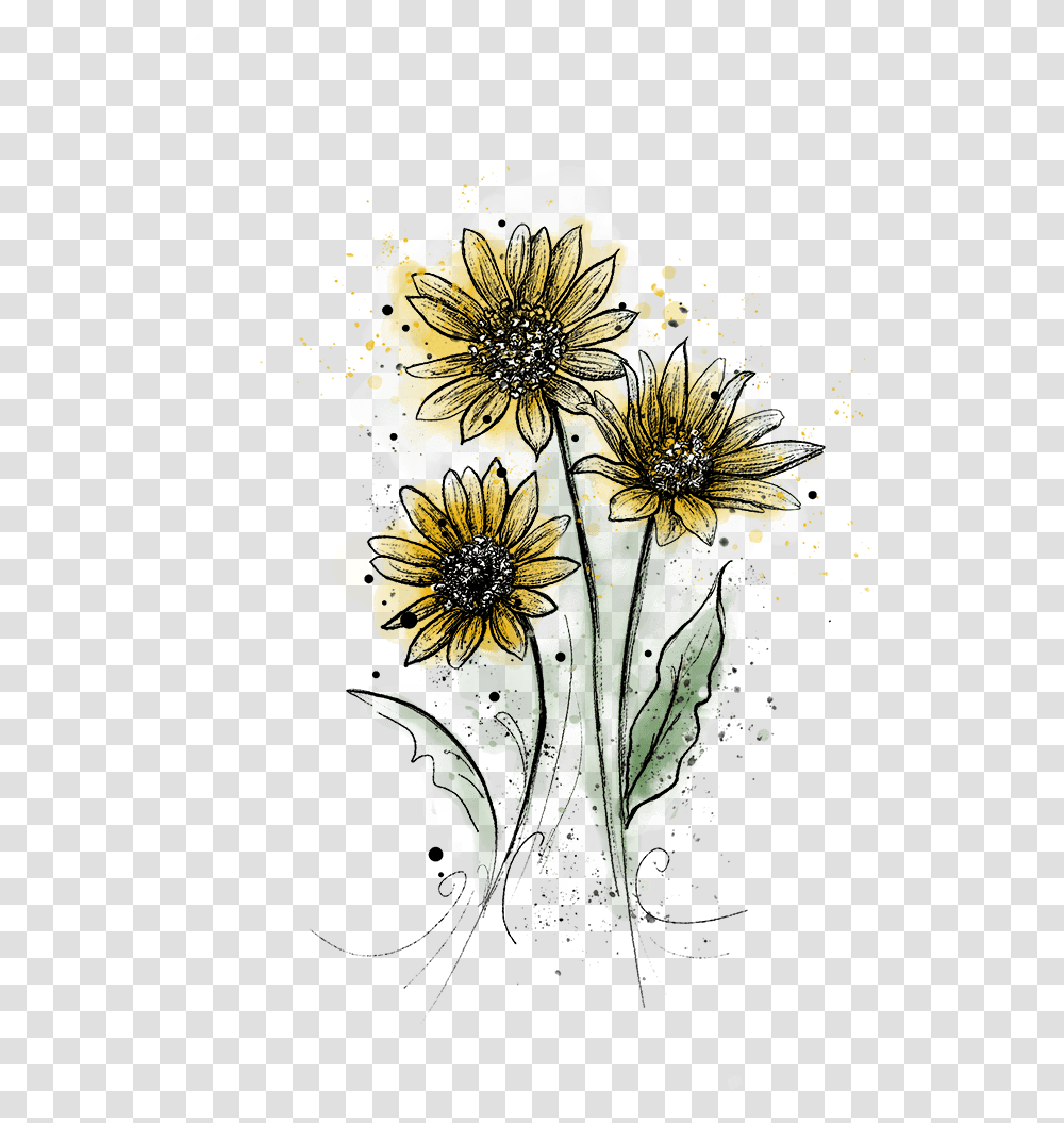 Black Eyed Susan, Floral Design, Pattern Transparent Png