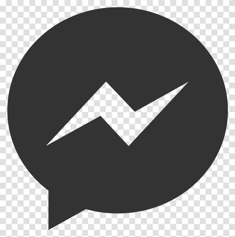 Black Facebook Messenger Logo Messenger Icon Black, Cross, Stencil, Paper Transparent Png