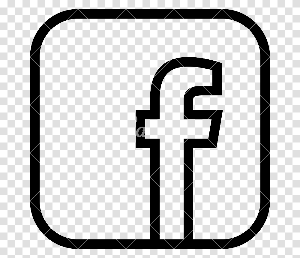 Black Facebook Social Media Icon, Alphabet, Plot Transparent Png