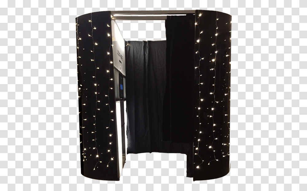 Black Fairy Light Booth Booth Black, Photo Booth, Indoors, Room, Flooring Transparent Png