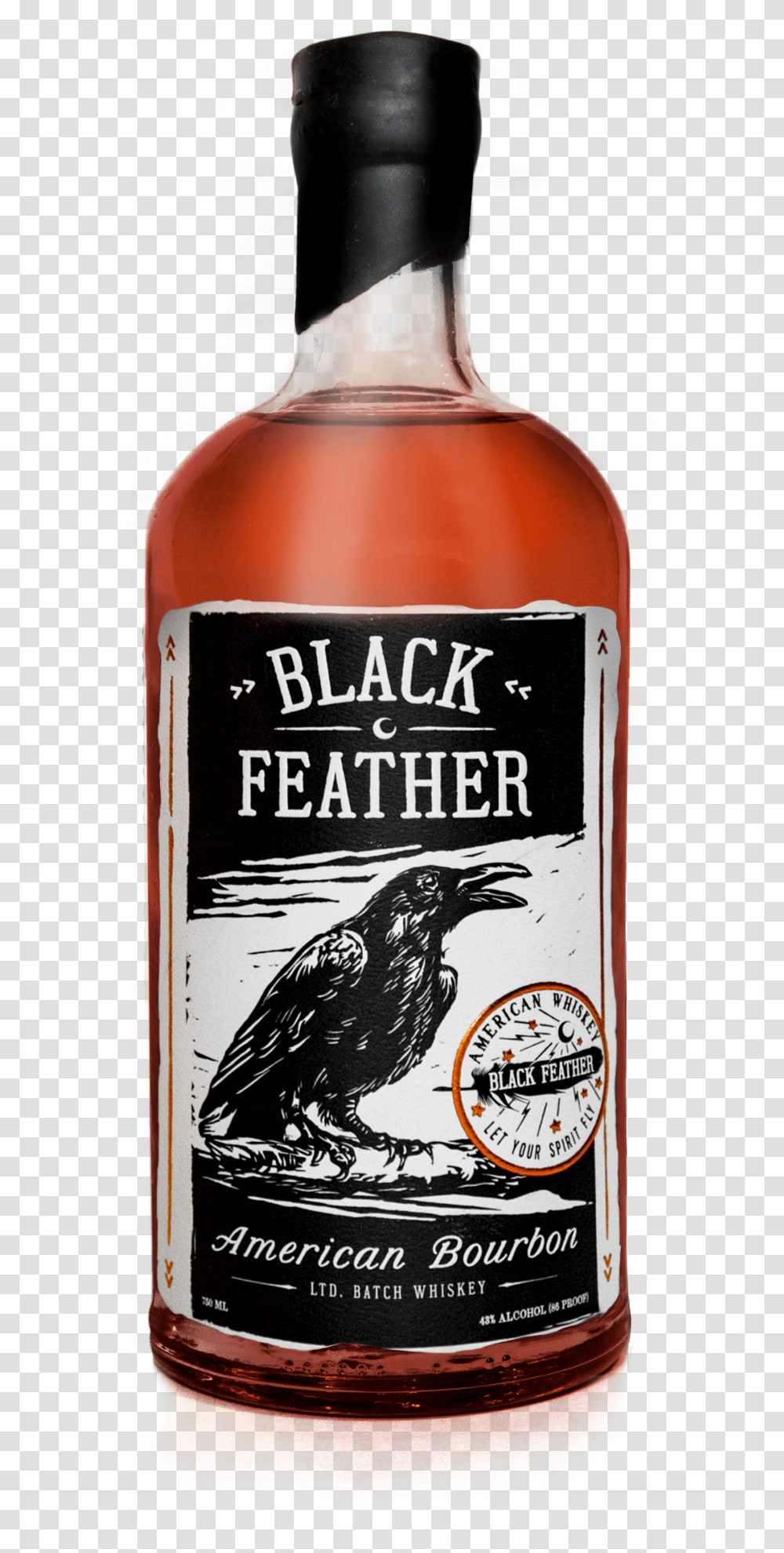 Black Feather Bourbon, Liquor, Alcohol, Beverage, Drink Transparent Png