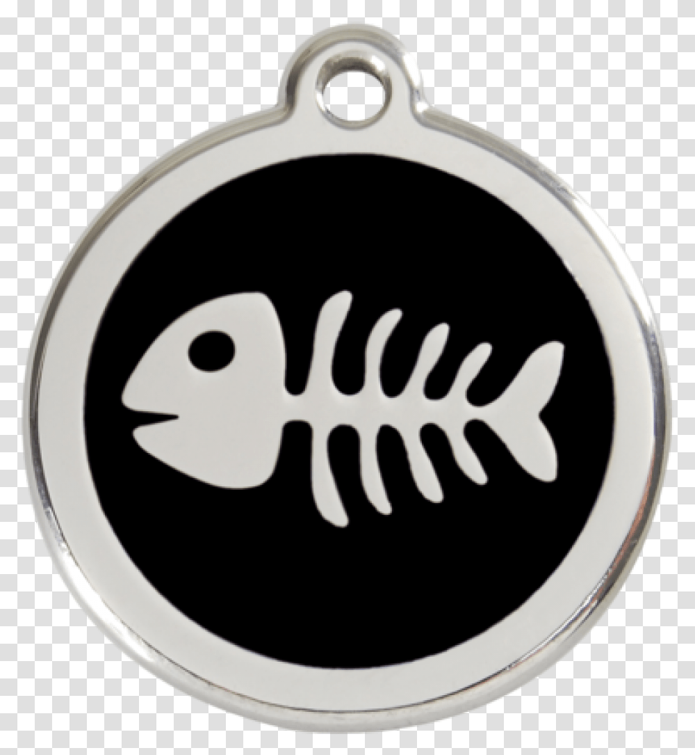 Black Fish Skeleton Pet Tag Fish Bones, Pendant, Jewelry, Accessories, Accessory Transparent Png