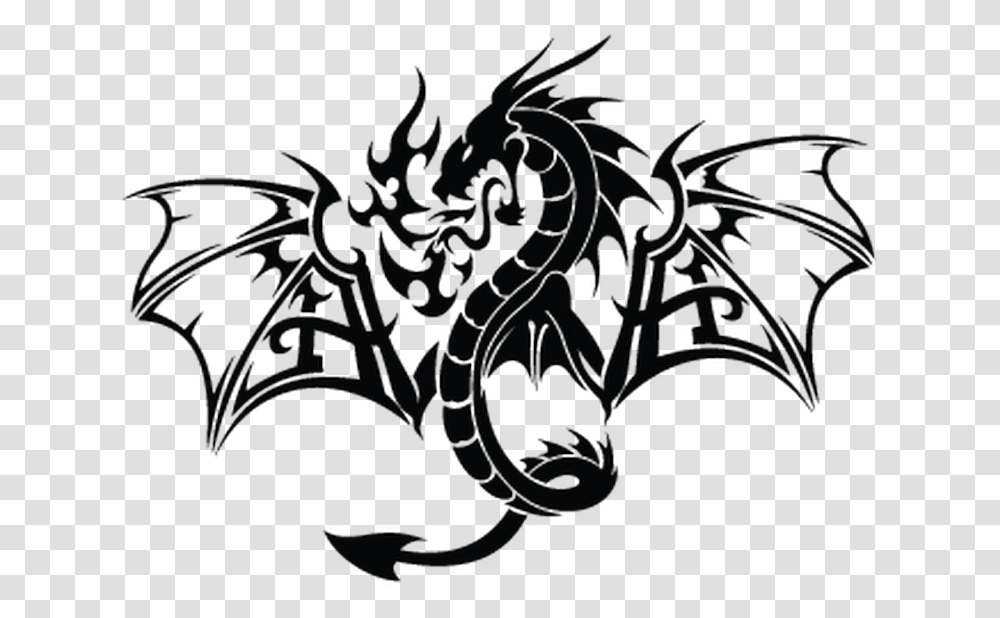 Black Flame Baby Dragon Tattoo Transparent Png