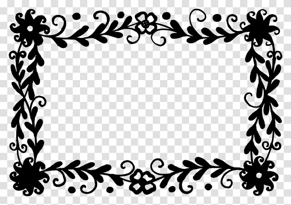 Black Floral Frame Vector, Gray, World Of Warcraft Transparent Png