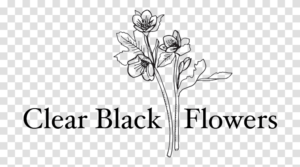 Black Floral, Plant Transparent Png
