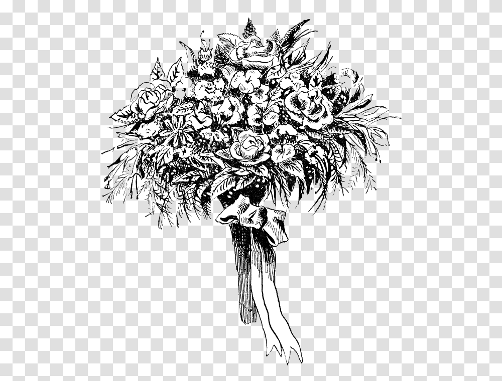 Black Flower Bouquet Clip Art Desktop Wallpaper Sketch Bouquet Of Flowers, Floral Design, Pattern, Face Transparent Png