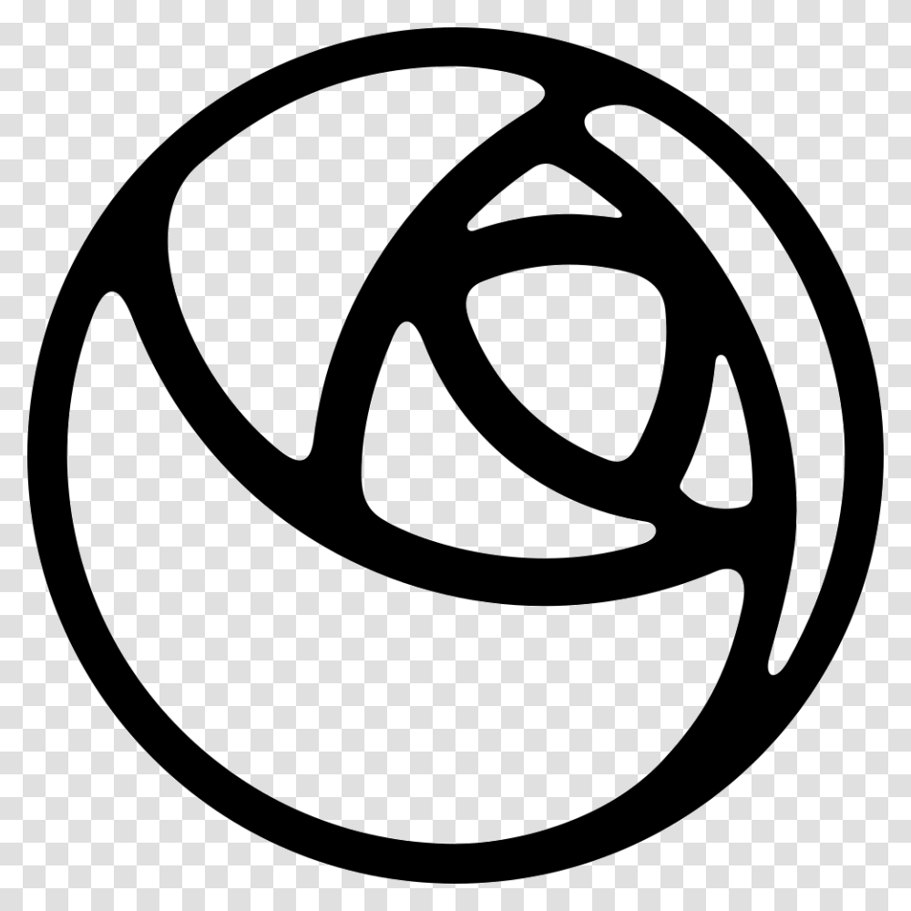 Black Flowers Circle, Logo, Trademark Transparent Png