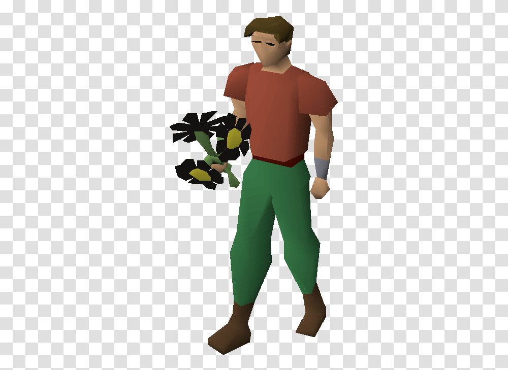 Black Flowers Old School Runescape Wiki Fandom Runescape Flowers, Clothing, Sleeve, Person, Face Transparent Png