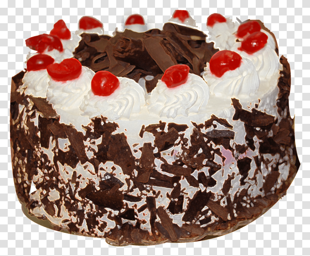 Black Forest Cake, Cream, Dessert, Food, Creme Transparent Png