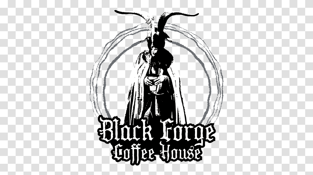 Black Forge Coffee House - Darkness Brewing Eternal In Black Forge Coffee Logo, Poster, Advertisement, Flyer, Paper Transparent Png