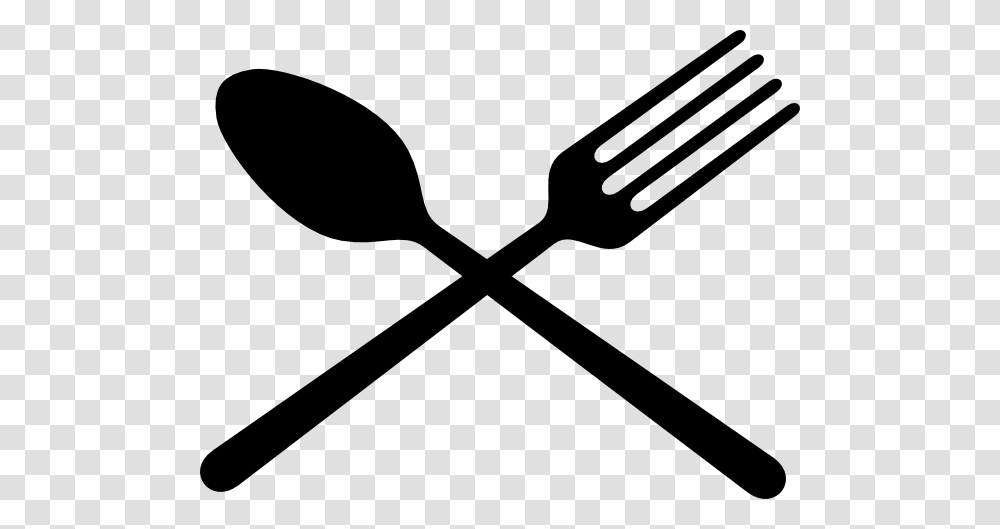 Black Fork And Spoon Cross Clip Art, Cutlery, Brush, Tool Transparent Png