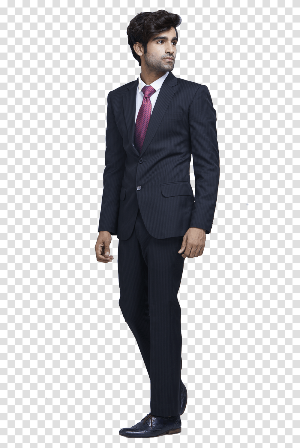 Black Formal Striped Suit Black Bow Tie Suit, Overcoat, Person, Man Transparent Png